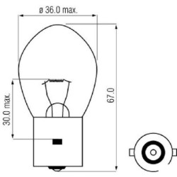 Żarówka 12V 45W BA20s