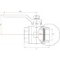 Zawór kulowy st.nier. 2xGW 1''