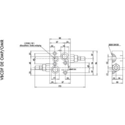 Zawór zwrotno-hamujący bliźniaczy VBCDF DE OMP/OMR