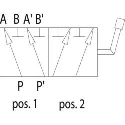 Rozdzielacz obrotowy 6/2, G3/8”