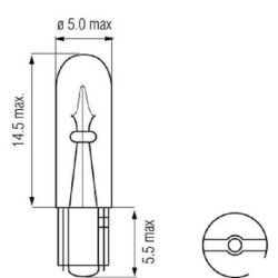 Żarówka Bulb 12V 1 2W W2x4