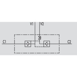 "Zawór zwrotny sterowany bliźniaczy VBPDE z zaworem odcinającym, G1/4"" - 12L"