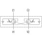 "Zawór zwrotno - hamujący bliźniaczy VBCD DE A, G1/2"""