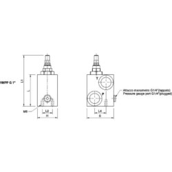 "Zawór przelewowy VMPP, G1"" 50 - 400 bar"