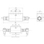 "Zawór zwrotny sterowany bliźniaczy VBPDE-2, G1/4"" - M18 x 1,5 12L"