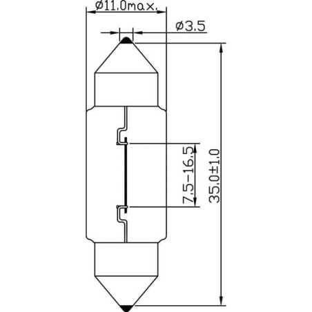 Żarówka rurkowa 12V 5W SV8.5 Kramp