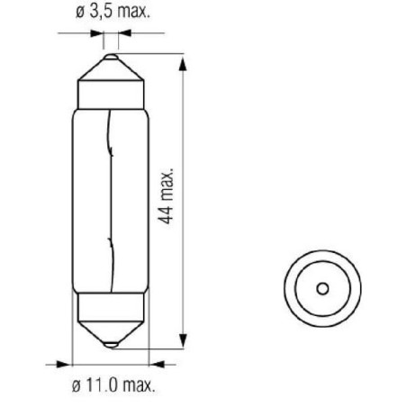 Żarówka 12V 5W SV8,5