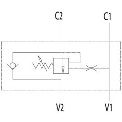 "Zawór zwrotno-hamujący VBCD SE A, G1/2"""