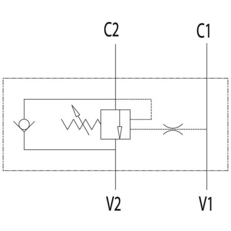 "Zawór zwrotno-hamujący VBCD SE A, G1/2"""