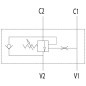 "Zawór zwrotno-hamujący VBCD SE A, G1/2"""