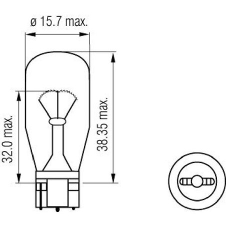 Żarówka 12V 21W W2,1x9,5d