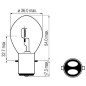 Żarówka 12V 45/40W BA20d