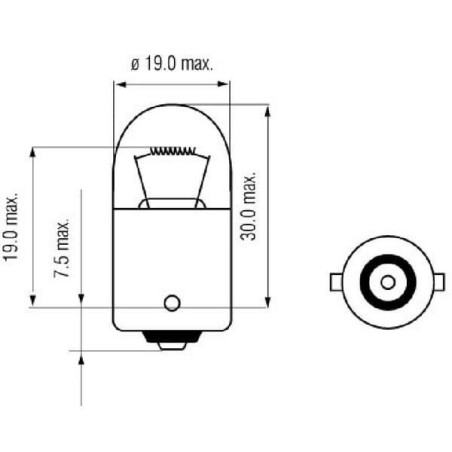 Żarówka 24V 5W BA15s