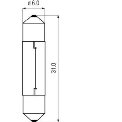 Żarówka 24V 3W SV6 Kramp