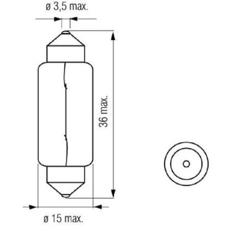 Żarówka 24V 5W C5W SV8,5