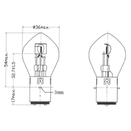 Żarówka 24V 45/40W BA20d