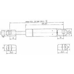 Sprężyna gazowa L599.5 mm 250N Stabilus