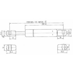 Sprężyna gazowa L546 mm 140N Stabilus