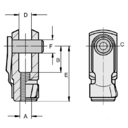 Głowica widełkowa M16