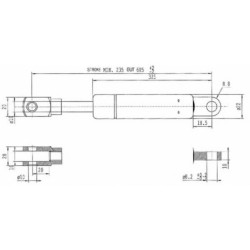 Sprężyna gazowa L605 mm 900N Stabilus