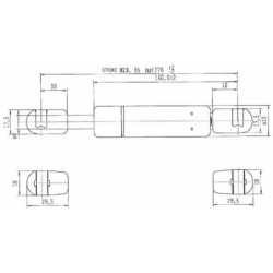 Sprężyna gazowa L276 mm 200N Stabilus