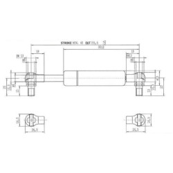 Sprężyna gazowa L155.5 mm 50N Stabilus