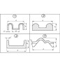 Listwa podłogowa zgarniająca U, 40x25x940 mm T088