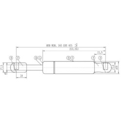 Sprężyna gazowa L405 mm 250N Stabilus