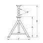 Podstawka pod nadwozie Compac, 12 t S