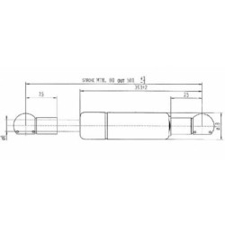 Sprężyna gazowa L501 mm 300N Stabilus