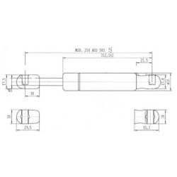 Sprężyna gazowa L585 mm 250N Stabilus