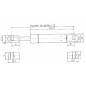 Sprężyna gazowa L599.5 mm 150N Stabilus