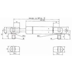 Sprężyna gazowa L325 mm 200N Stabilus