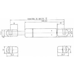 Sprężyna gazowa L276 mm 450N Stabilus