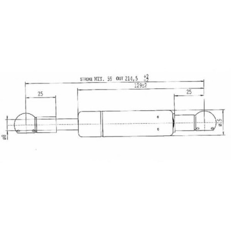 Sprężyna gazowa L214.5 mm 410N Stabilus