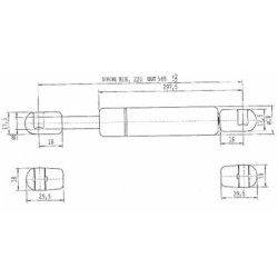 Sprężyna gazowa L549 mm 180N Stabilus