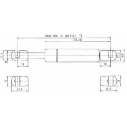 Sprężyna gazowa L274.5 mm 100N Stabilus