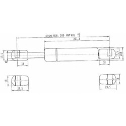 Sprężyna gazowa L486 mm 200N Stabilus