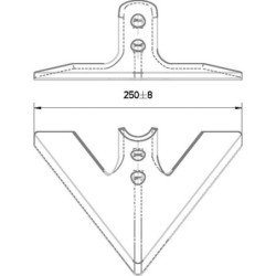 Gęsiostopa 250x6 mm 2-otw.