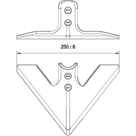 Gęsiostopa 250x6 mm 2-otw.