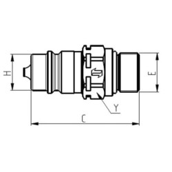 "Szybkozłącze wtyczka CNV 3/8"" gwint zewnętrzny M18x1.5 10S"