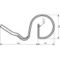 Ząb sprężynowy, 25x8x340 mm bez redliczki pasuje do Rau Kverneland