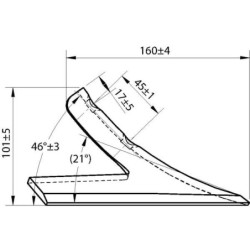 Gęsiostopa 150x6 mm 2-otw.