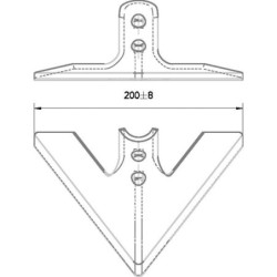 Gęsiostopa 200x6 mm 2-otw.