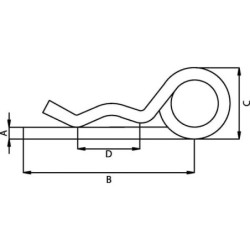 Zawleczka Beta podwójna 6 mm Kramp