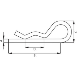 Zawleczka Beta podwójna 6 mm Kramp