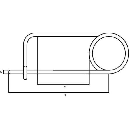 Zawleczka agrafkowa, 3 x 74 mm