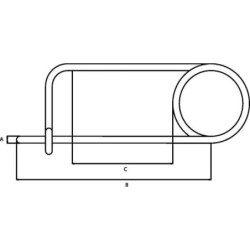 Zawleczka agrafkowa, 4 x 120 mm