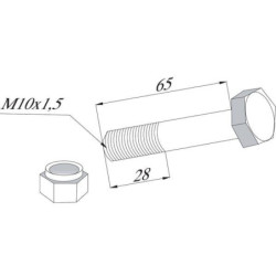 Śruba kpl. M10x1.5x65 mm kl.10.9