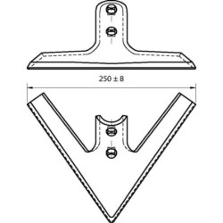 Gęsiostopa 250x6 mm 1-otw.